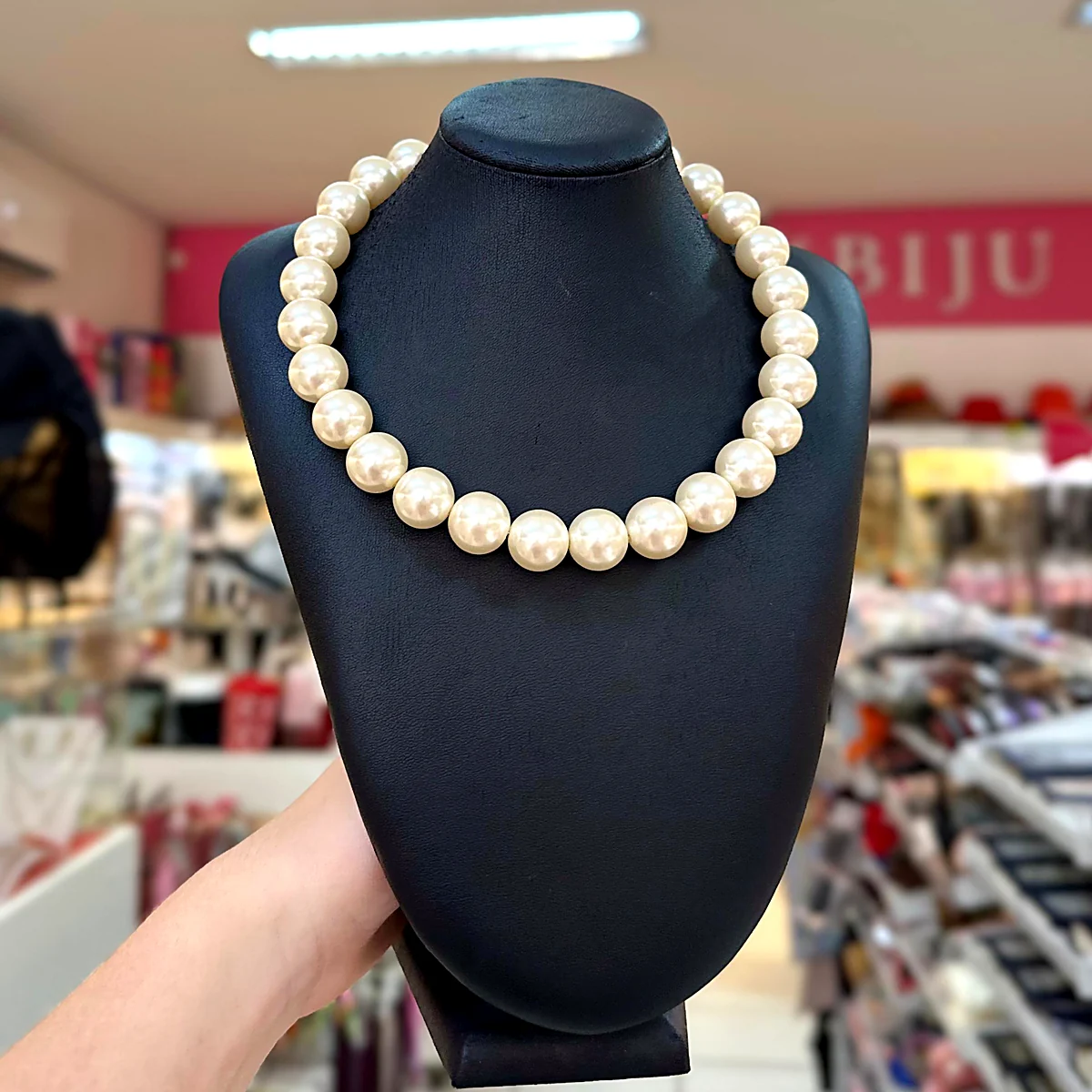 Colar de pérolas clássico — coleção de colares PinkBiju